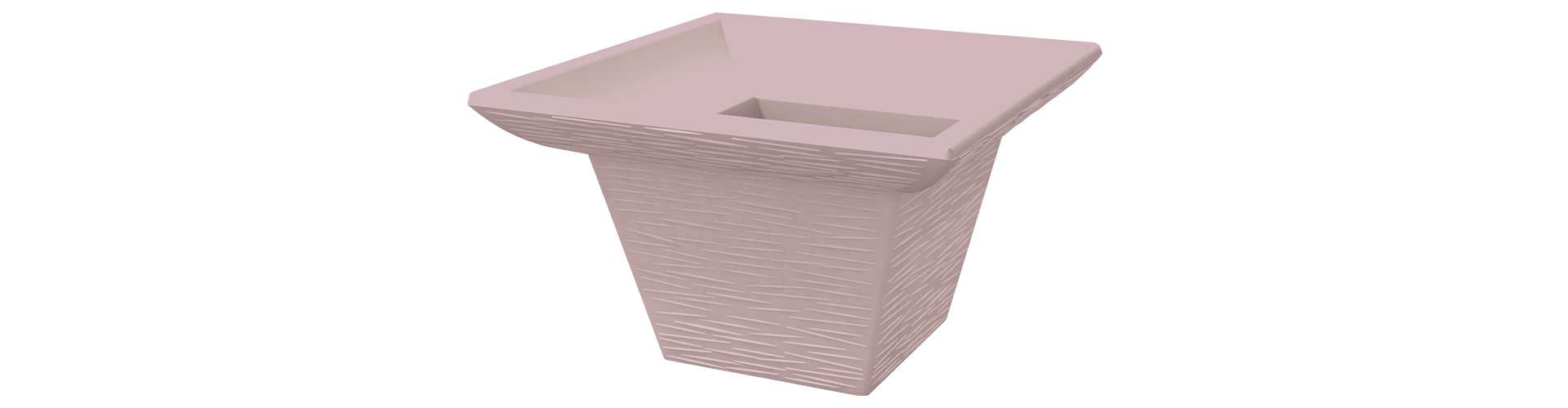 vaso vittoriano rustico linea tradizionale kloris con intagli in polietilene new color malva