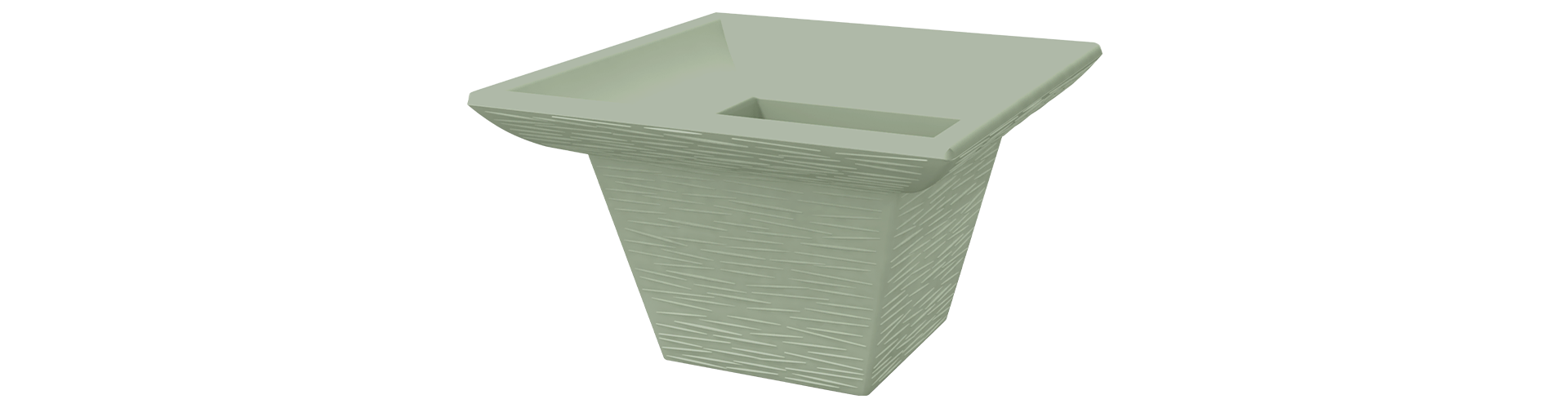 vaso vittoriano rustico linea tradizionale kloris con intagli in polietilene new color salvia
