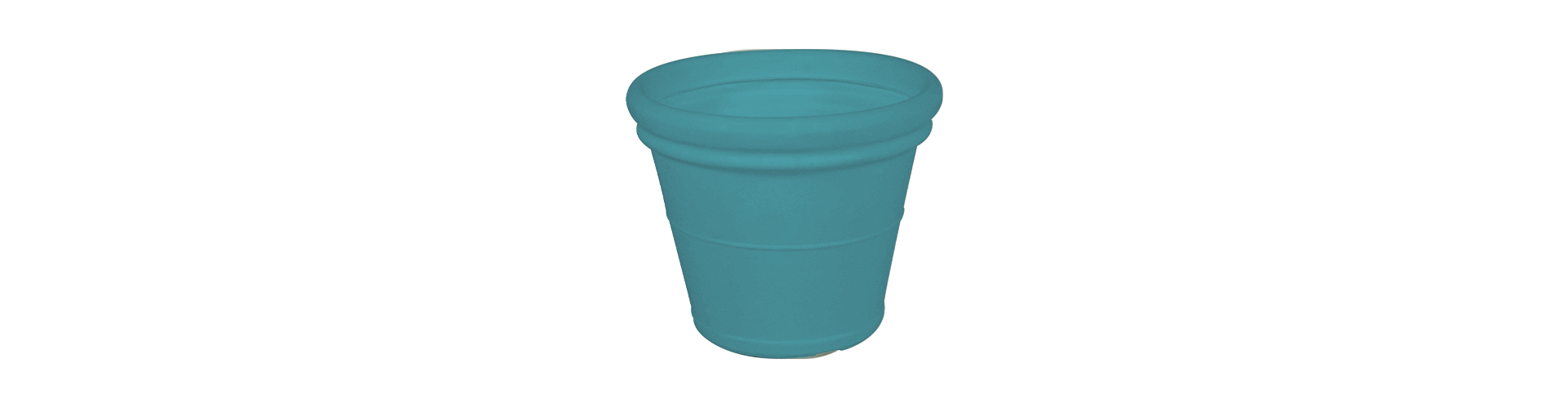 vaso tondo liscio in polietilene linea tradizionale kloris new color ottanio